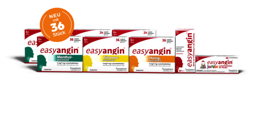 Produktbild von easyangin® mit mehreren Packungen