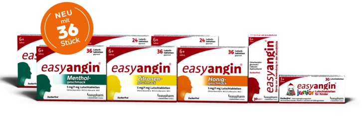 Produktbild von easyangin® mit mehreren Packungen