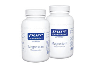 Produktbild der Produkte Magnesiumcitrat 90 Kps. und Magnesiumglycinat 90 Kps. von pure encapsulations