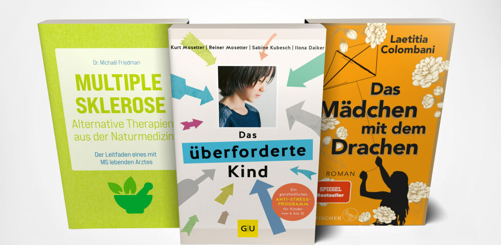 Buch Verlosung Cover Mockup April 2022 - Das lesen wir im April. - © Trias Verlag/GU Verlag/S. Fischer Verlag